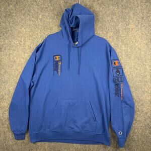 Champion 2021 Rogue Hoodie Men Royal Blue Orange Navy Embroidered Size XL 027
